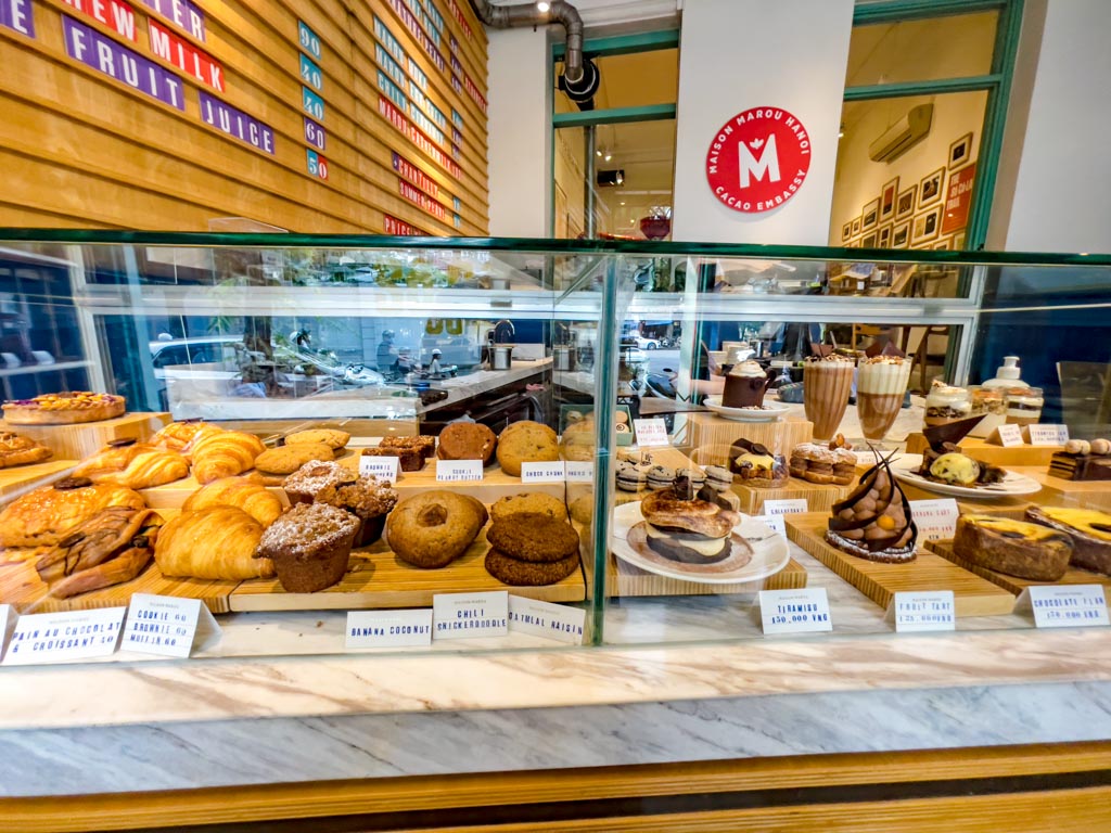 pastries Mansion Marou Cafe Hanoi Vietnam - laugh travel eat