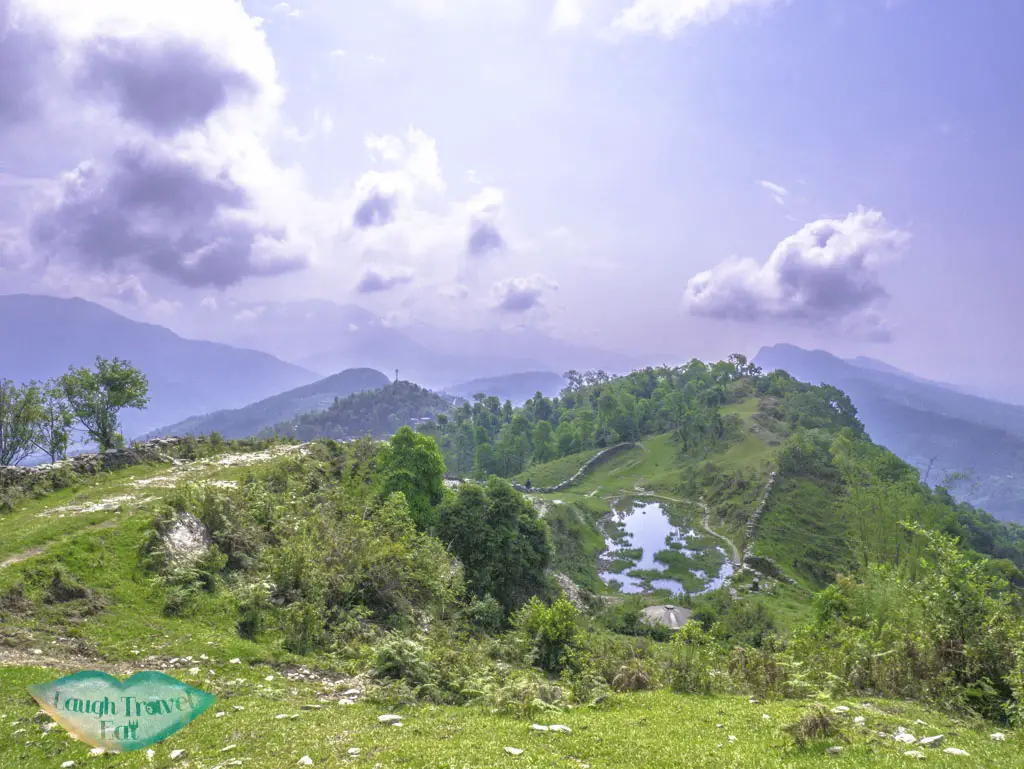 hiking-along-the-ridge-Poon-Hill-Trek-Annapurna-Conservation-Area-Nepal-laugh-travel-eat
