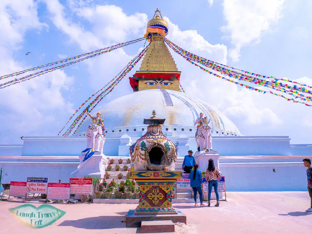 Bodhnath, Nepal. Tassels and Fabric Decorating the inside of the