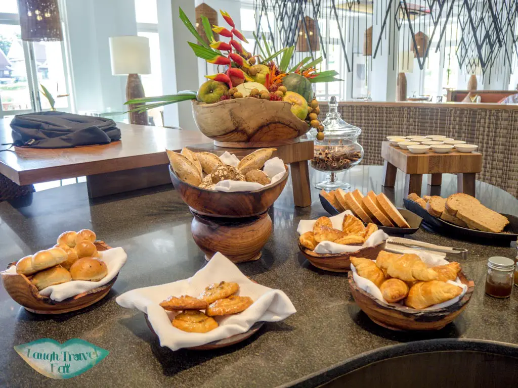 bread and pastries at pullman luang prabang laos - laugh travel eat