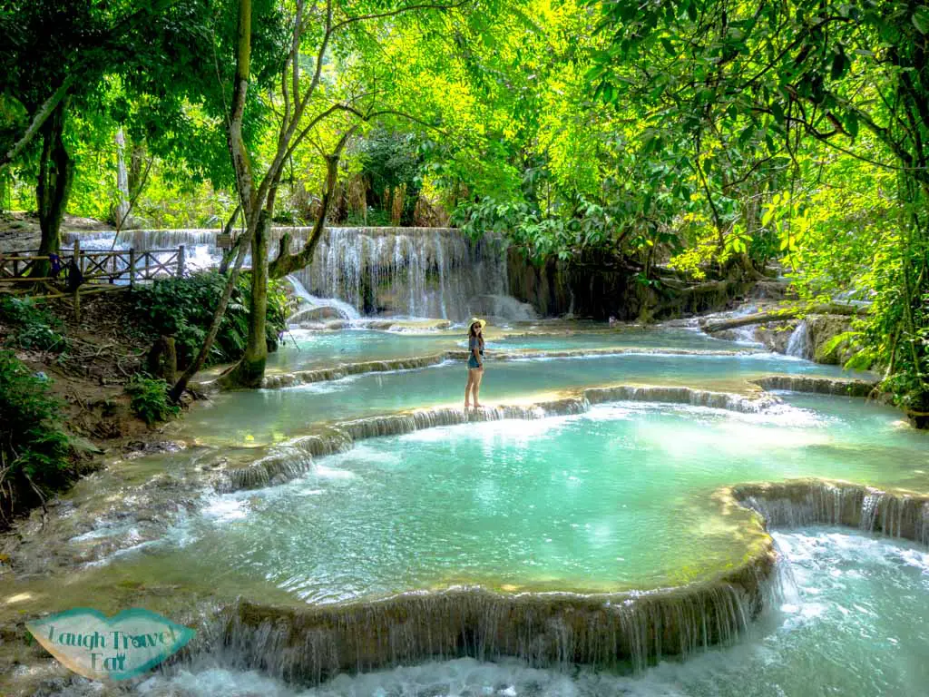 kuang si waterfall luang prabang laos - laugh travel eat