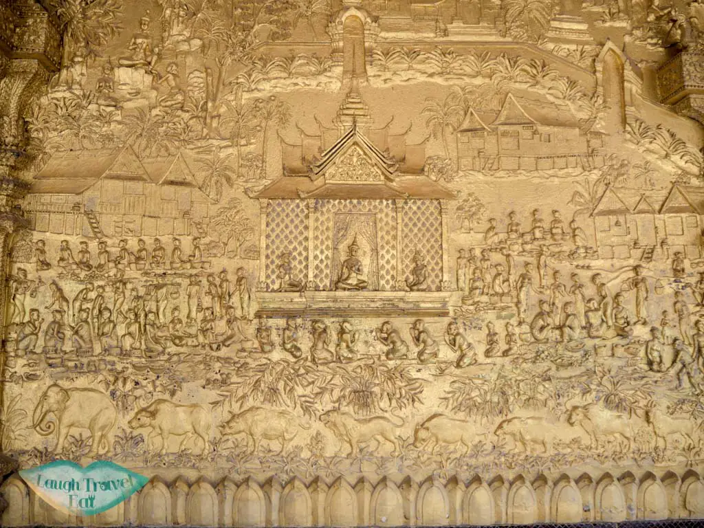 legend of vessantara on wat mai luang prabang laos - laugh travel eat