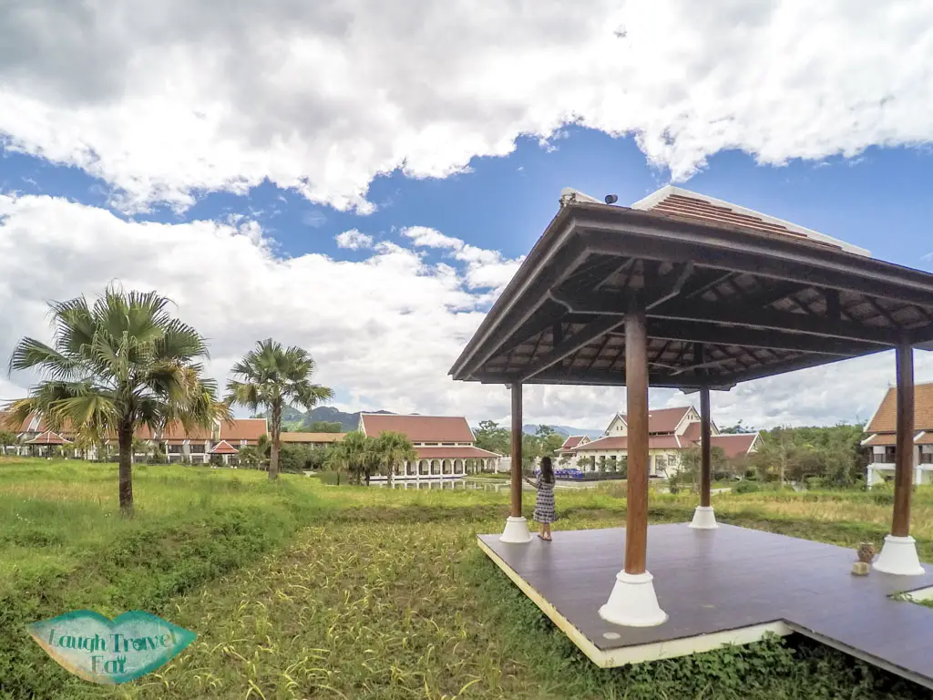 pavilion in pullman luang prabang laos - laugh travel eat