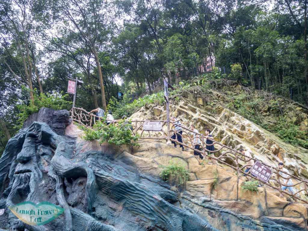 staircase-to-glass-suspension-bridge-ancient-dragon-canyon-qingyuan-china-laugh-travel-eat