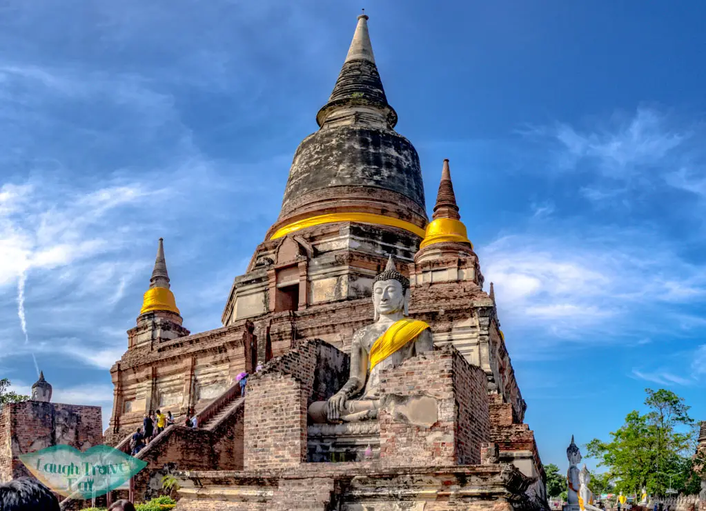 front-of-Wat-Yai-Chai-Mongkhon-Ayutthaya-thailand-laugh-travel-eat