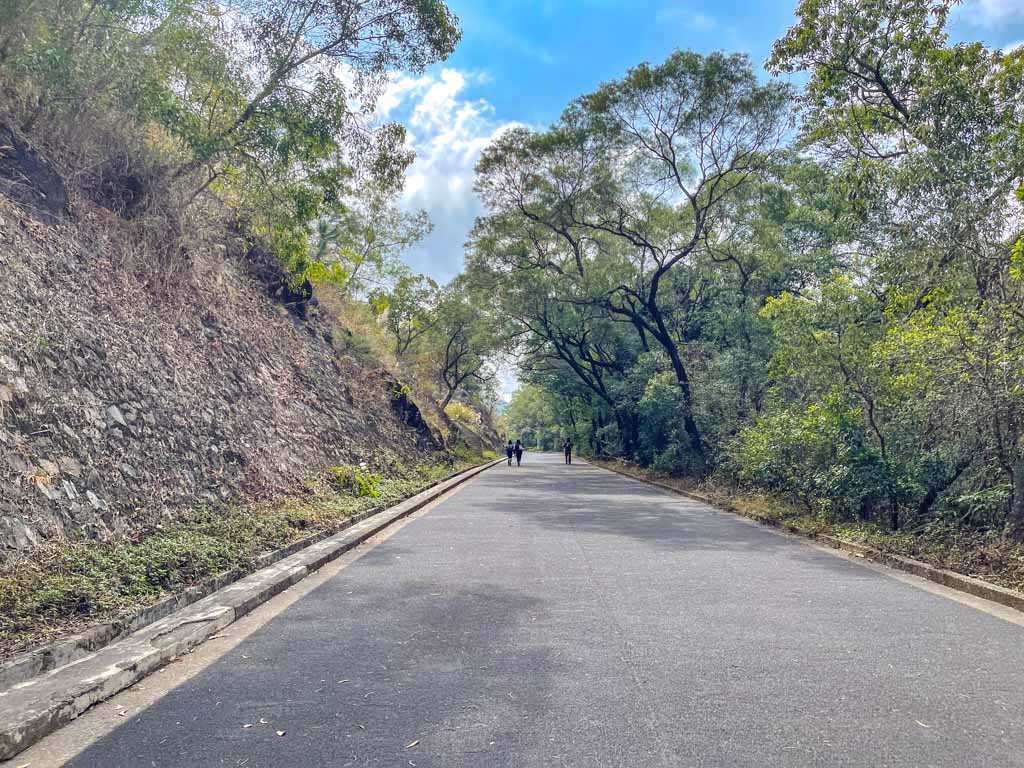 tarmac road to tsz sha ancient trail start shui chuen o shatin hong kong - laugh travel eat