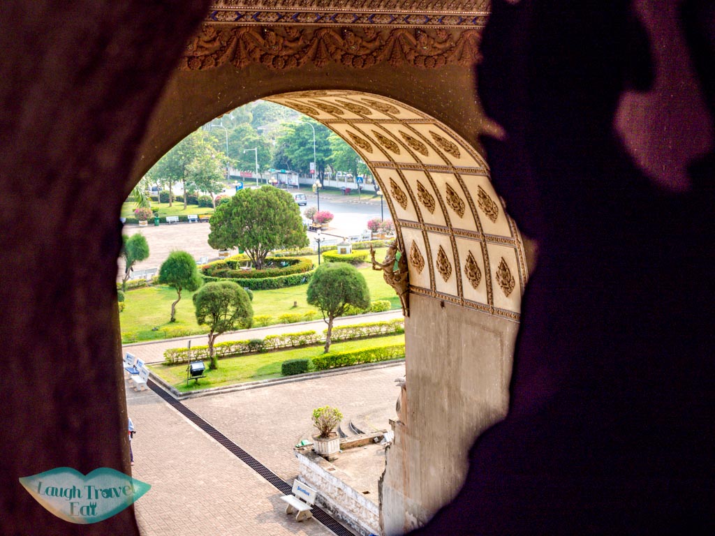 going-up-Patuxai-Victory-Monument-vientiane-laos-laugh-travel-eat