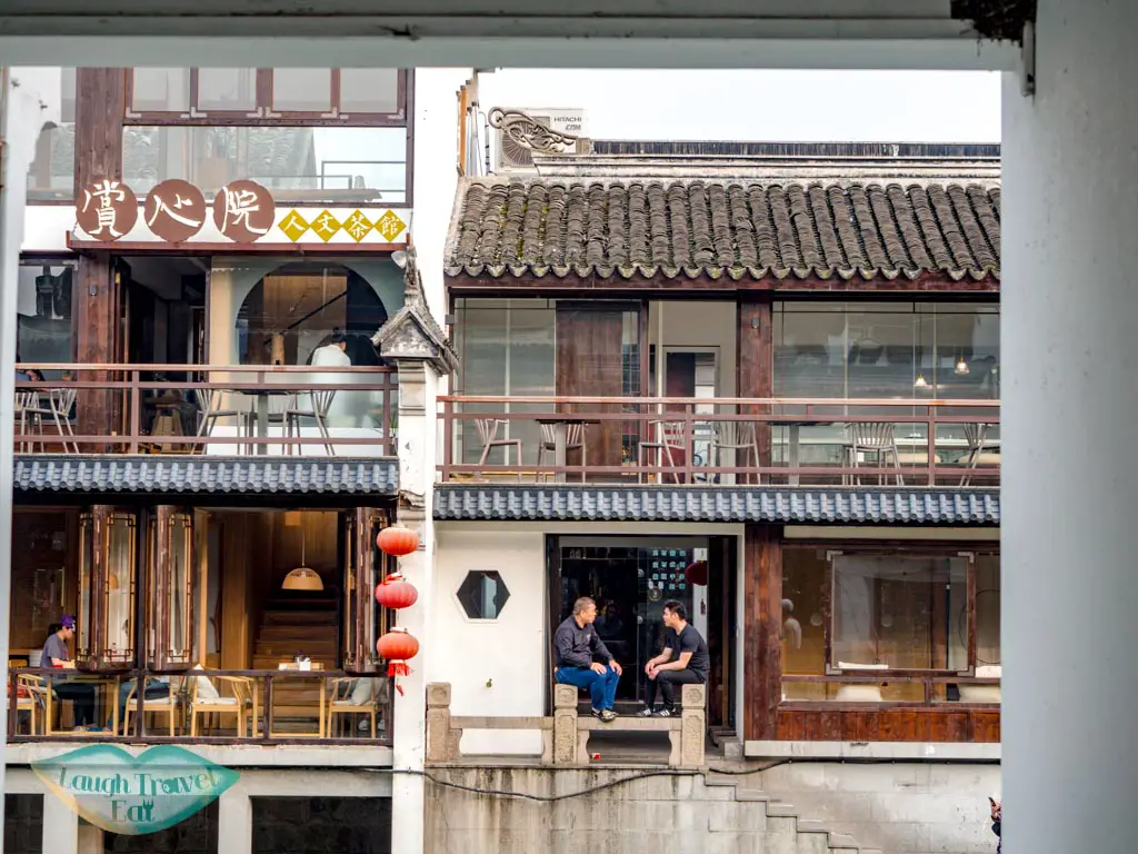 river side shops qibao ancient town shanghai china