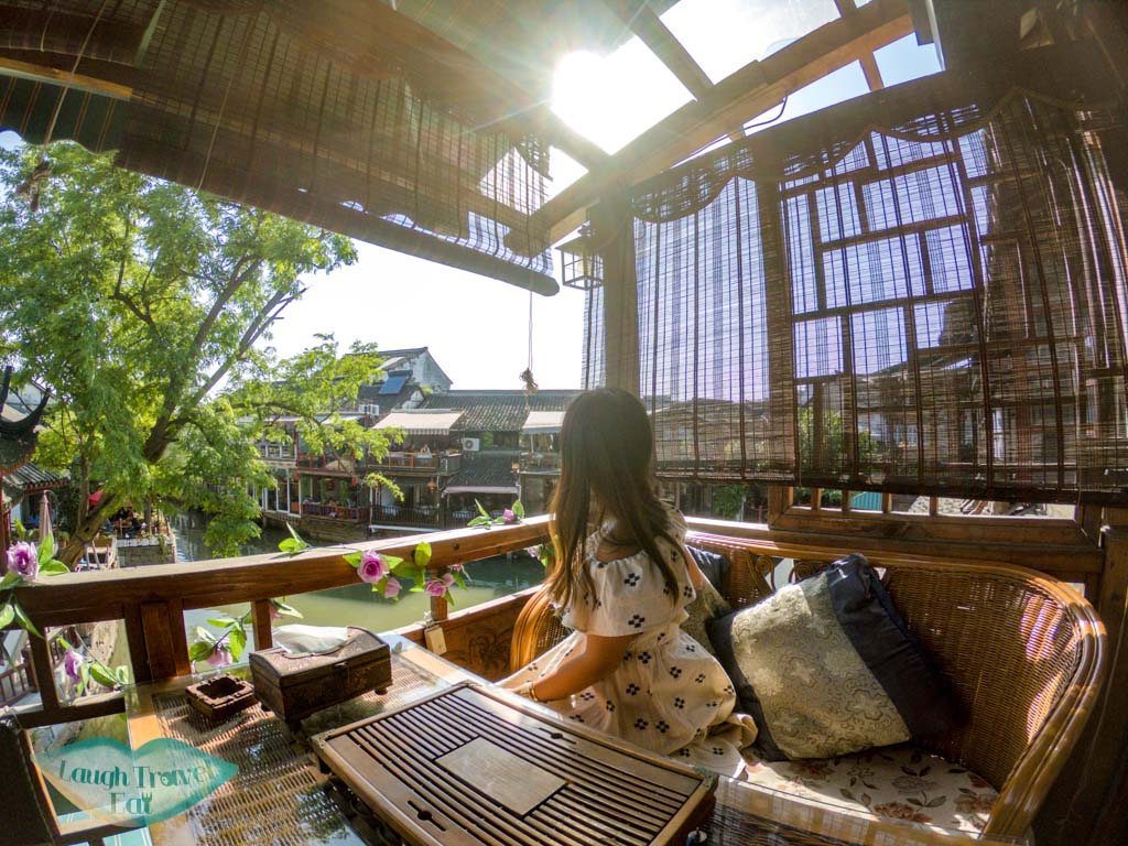 western part of canal zhujiajiao water town shanghai china