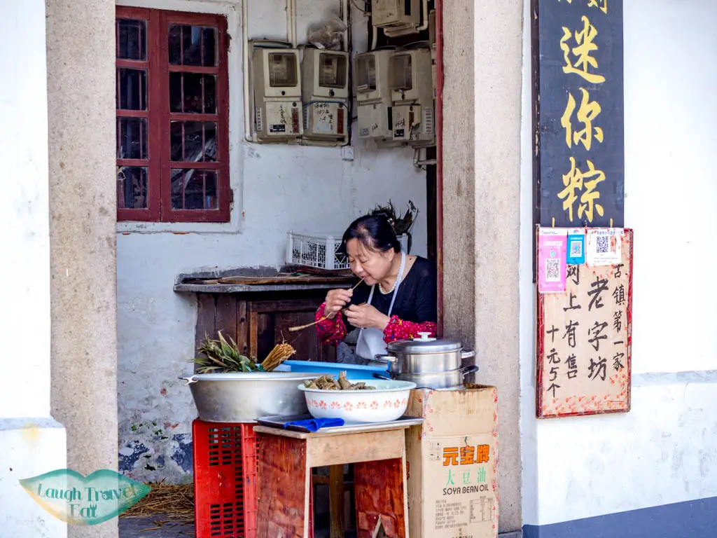 grandma dumplings zhujiajiao water town shanghai china