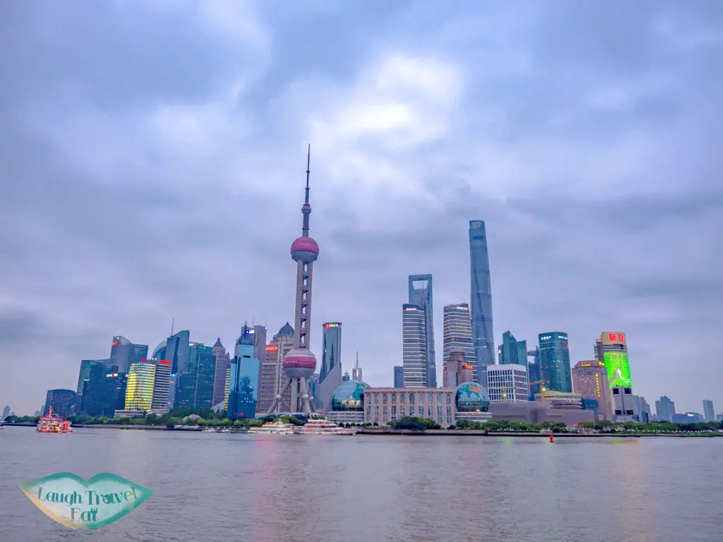 view from the bund shanghai china