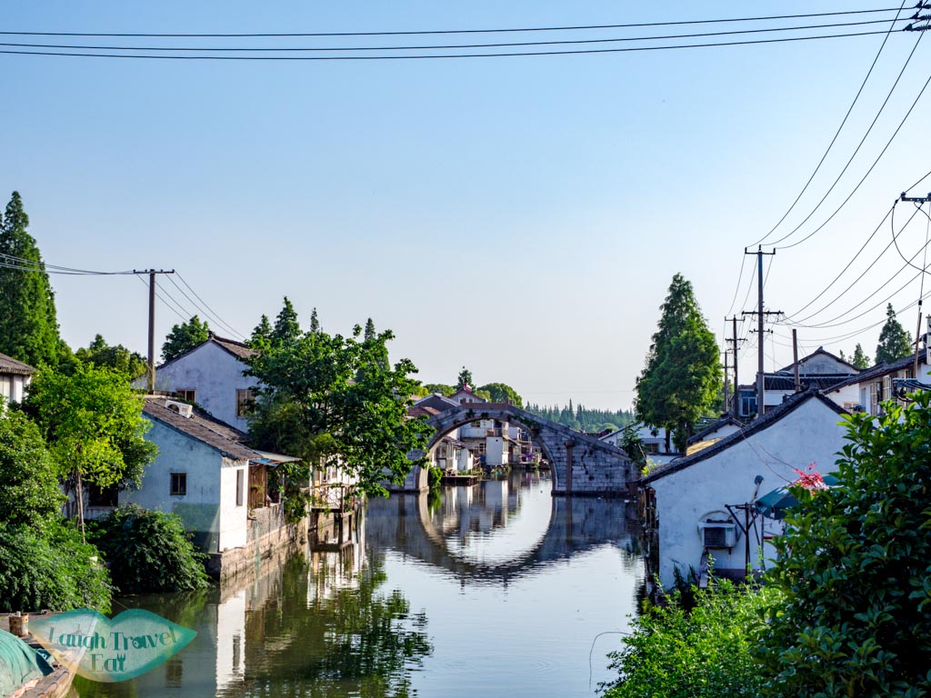 walking back to metro zhujiajiao water town shanghai china
