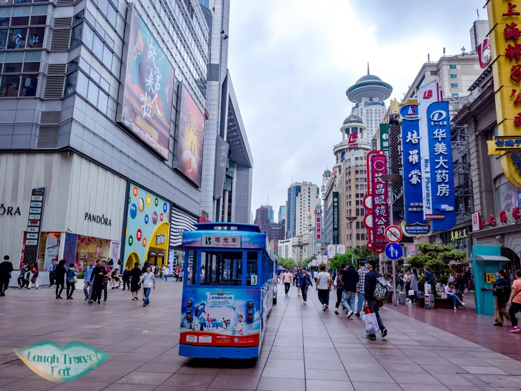 little train nanjing pedestrian street shanghai china - laugh travel eat