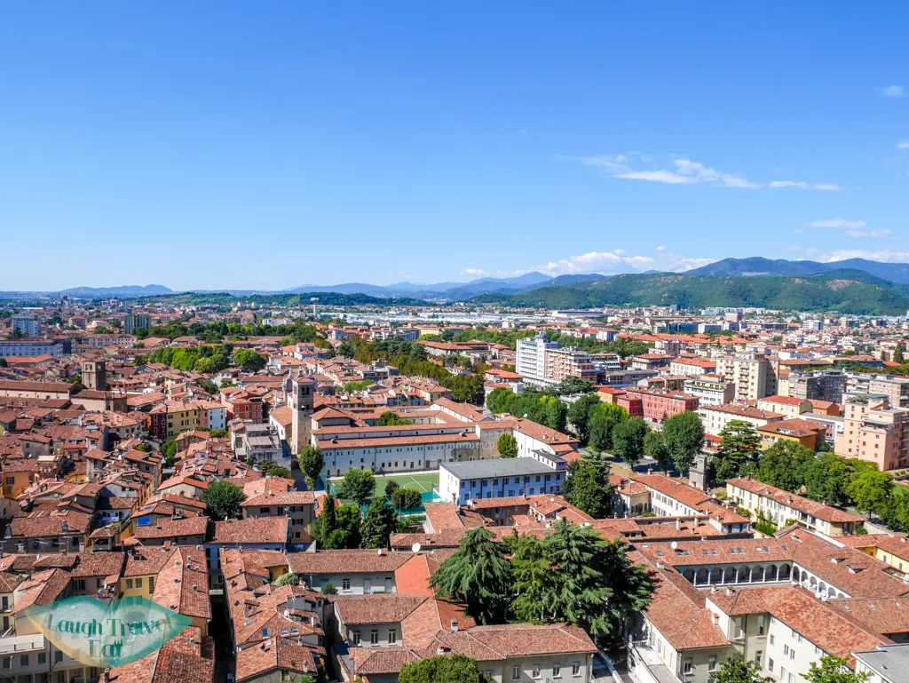 panorama of Brescia frm castle Brescia Italy - laugh travel eat