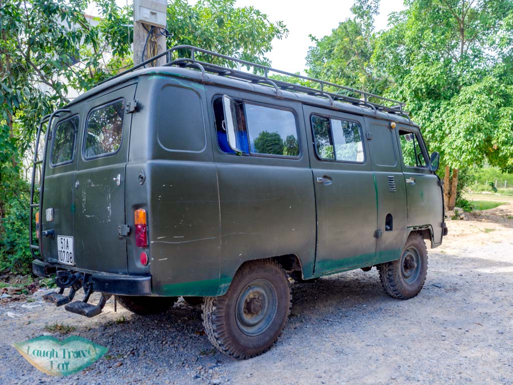 army jeep jungle boss headquarters phong nha vietnam - laugh travel eat
