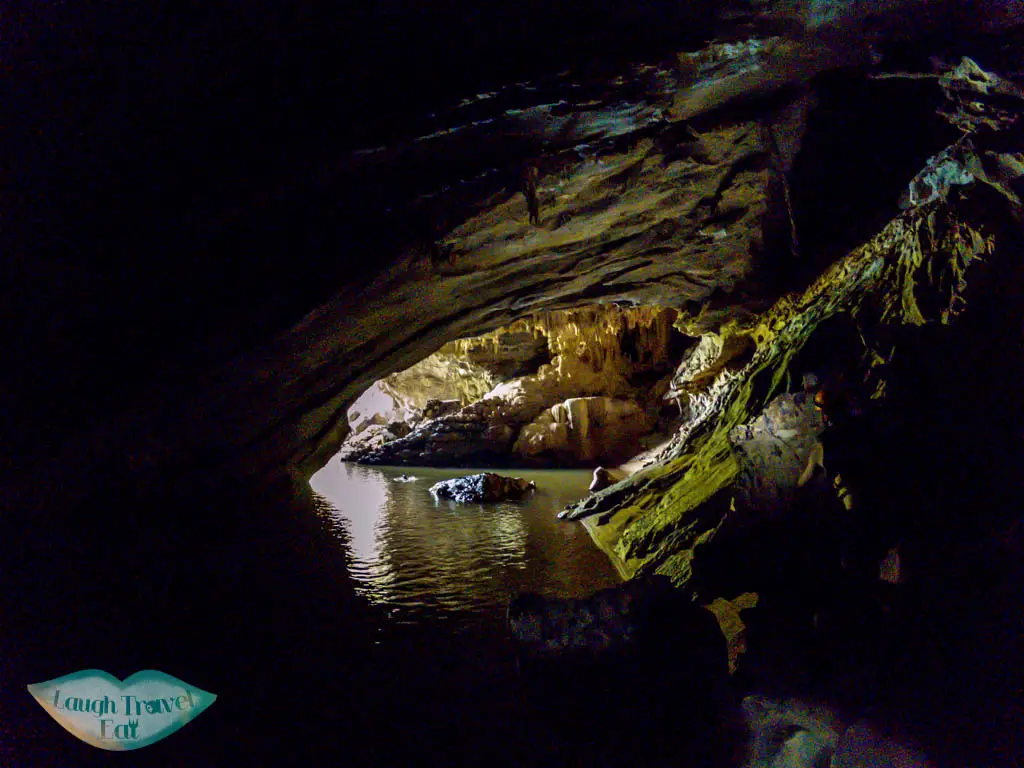 from inside tra ang cave phong nha vietnam - laugh travel eat