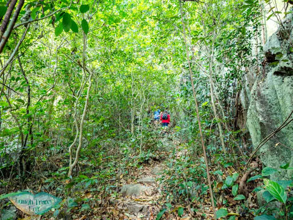 going up to elephant cave phong nha vietnam - laugh travel eat