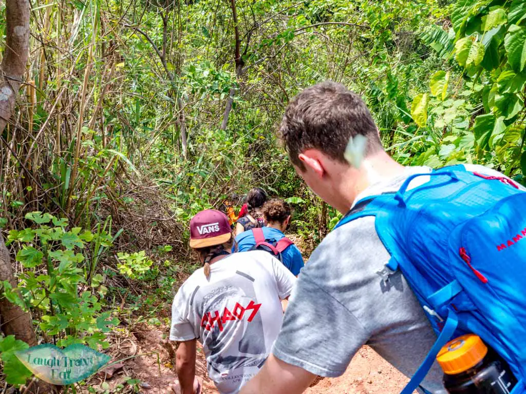 starting the hike to tra ang cave phong nha vietnam - laugh travel eat