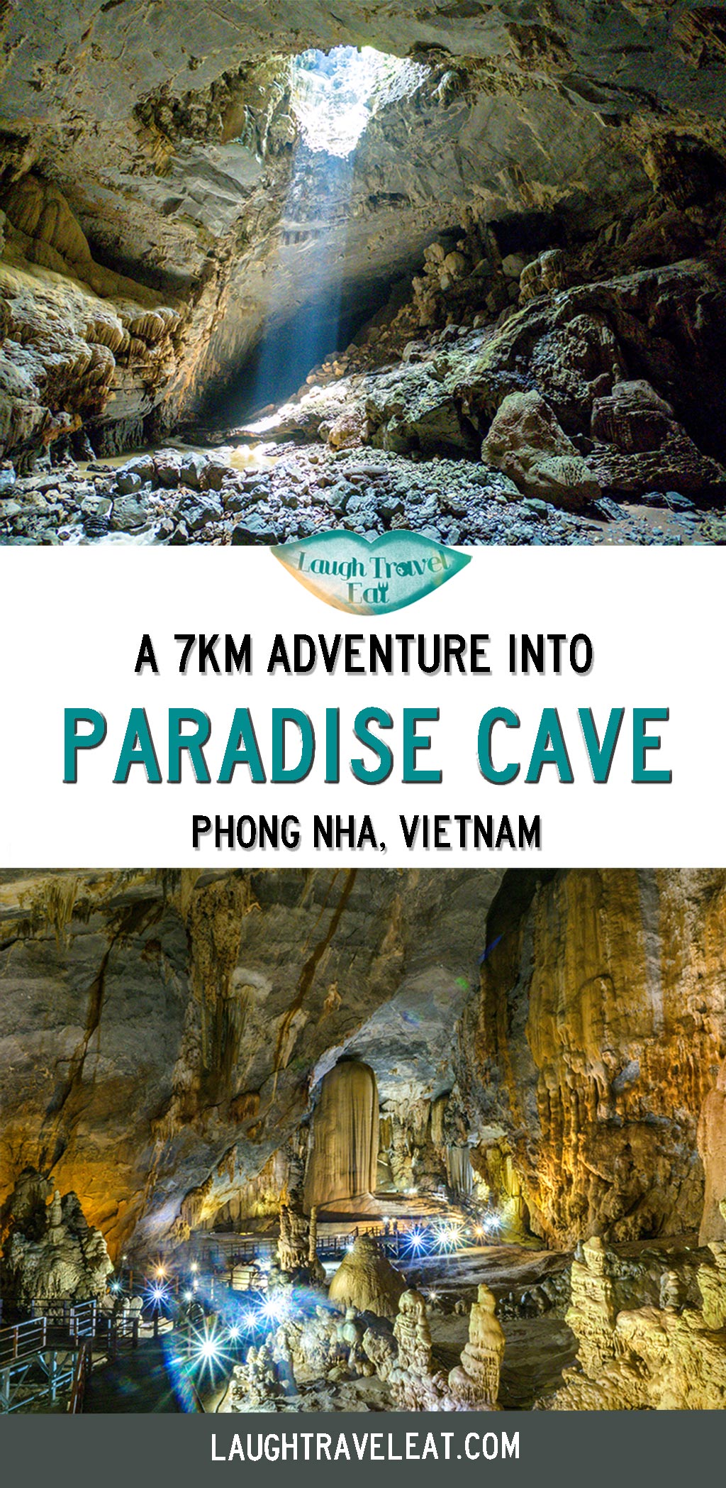 Paradise Cave is one of the most popular caves to visit in the Phong Nha, Vietnam. It is the longest dry cave in Asia with stunning stalactites and stalagmites. You can visit its 2km walkway or get adventurous on a 7km trek to the doline and experience the pristine cave beyond the initial 2km. Here's a complete guide: #PhongNha #Cave #Vietnam