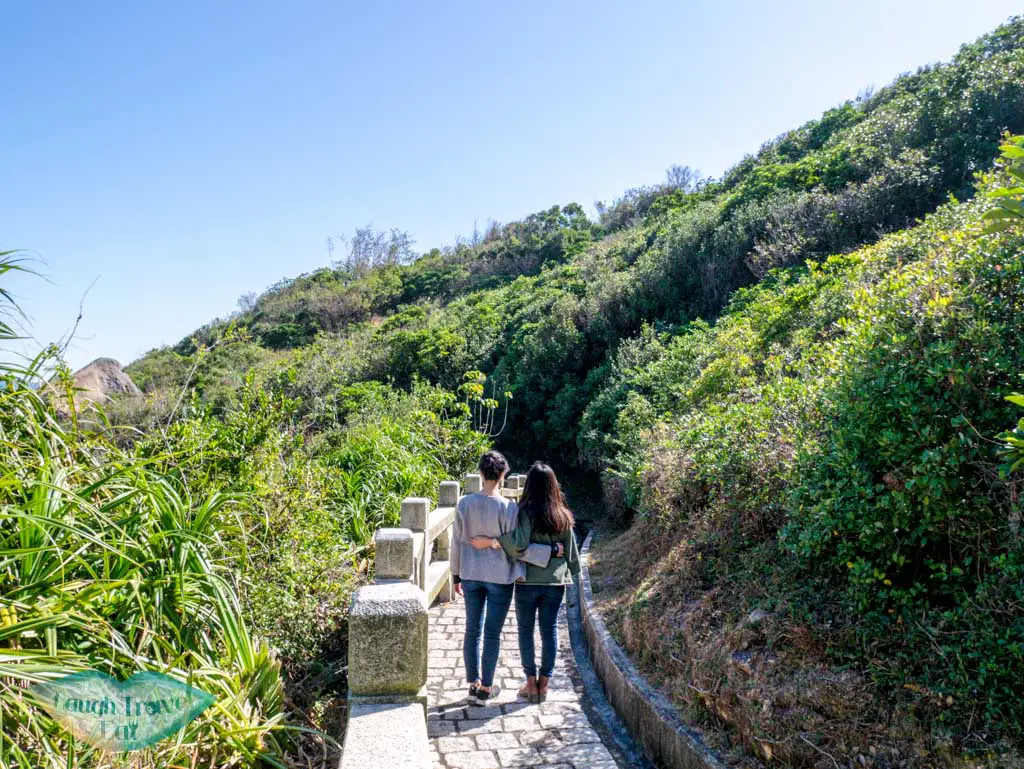 walking along mini great wall cheung chau hong kong - laugh travel eat