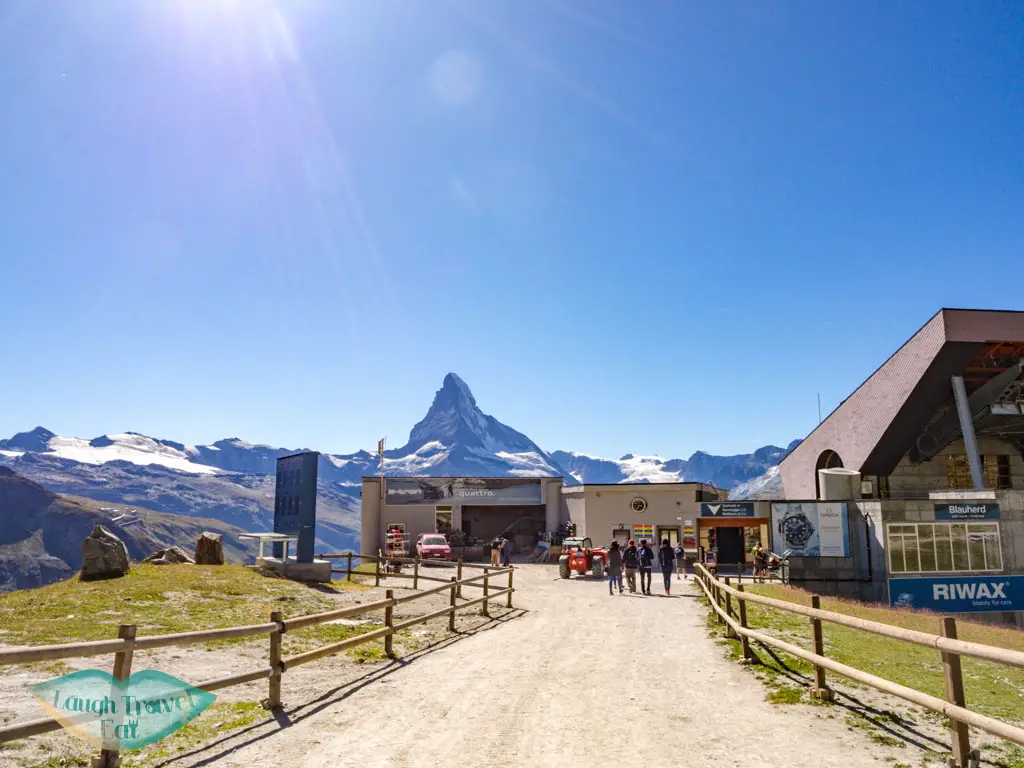 At blauherd station zermatt switzerland - laugh travel eat