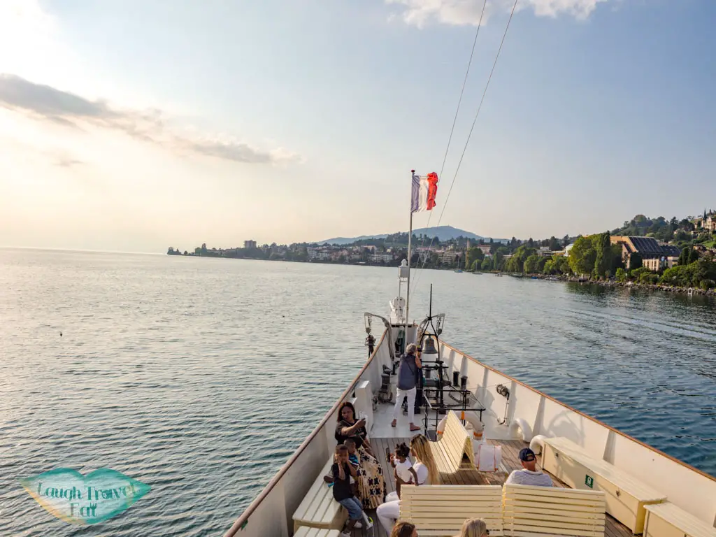 CGN ferry along lake geneva switzerland - laugh travel eat