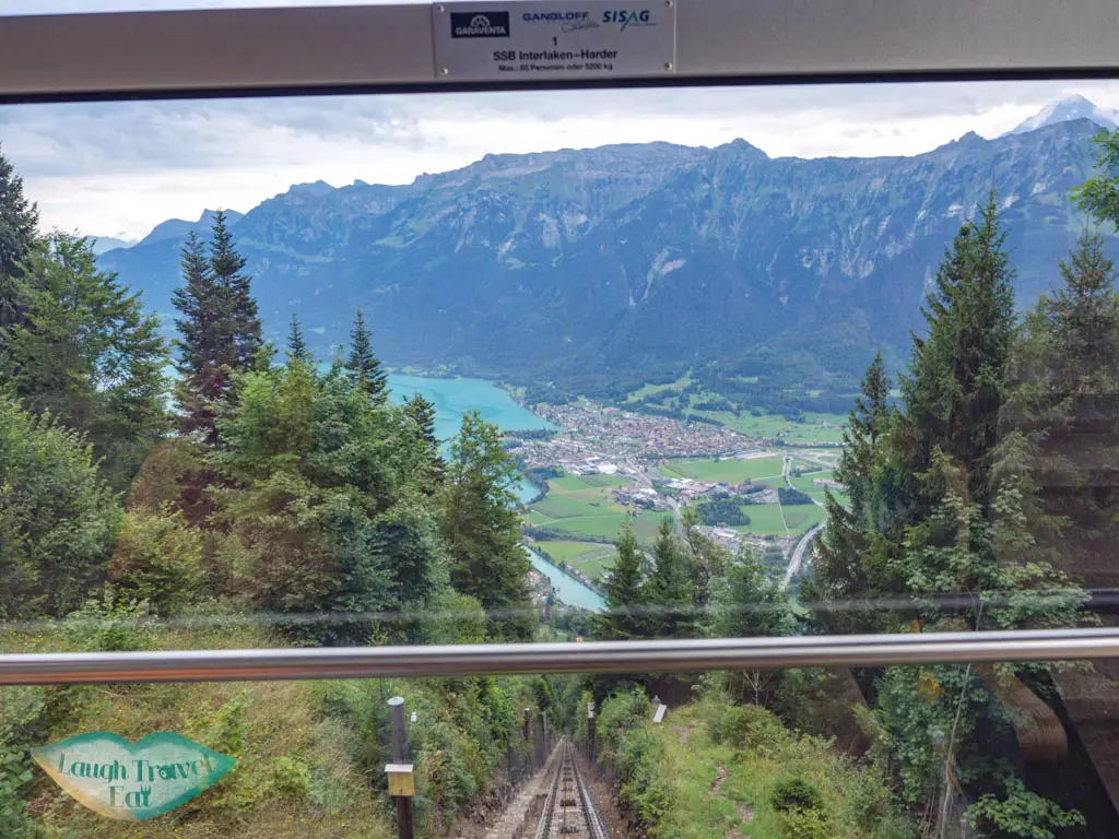 Harder Kulm ticket furnicular view interlaken switzerland - laugh travel eat