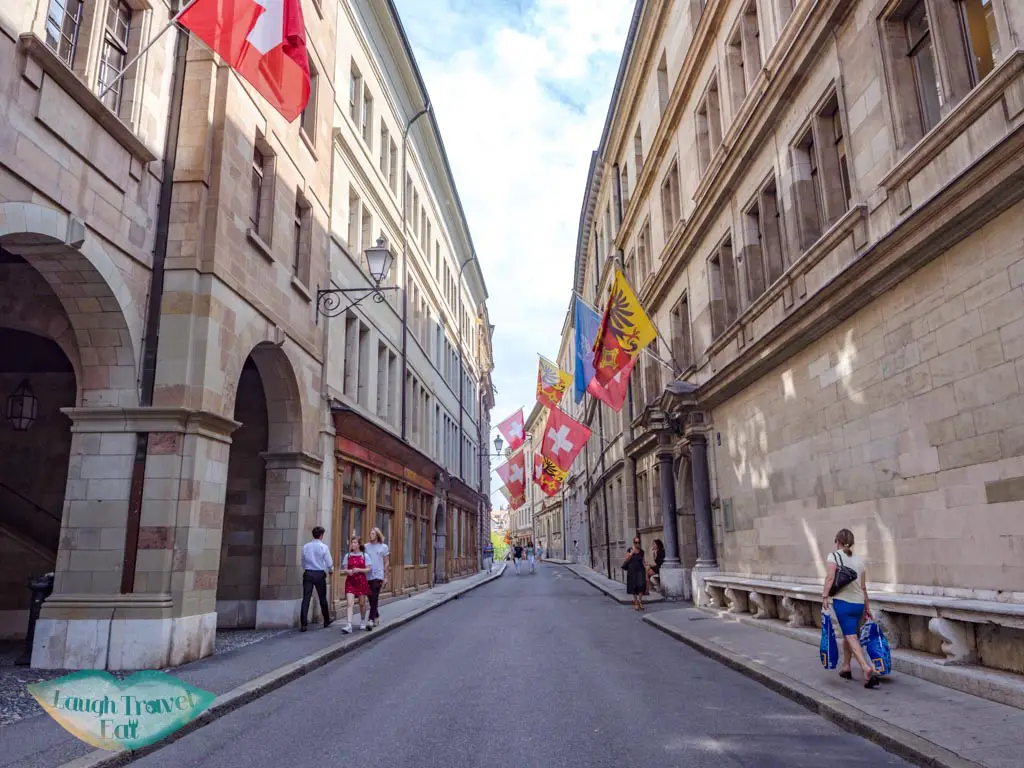 Rue l'hotel de ville geneva switzerland - laugh travel eat