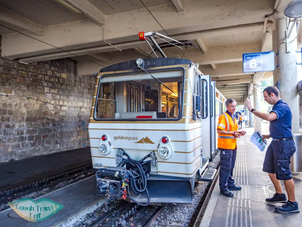 cogwheel train up to Rocher de Nayes Montreux switzerland - laugh travel eat