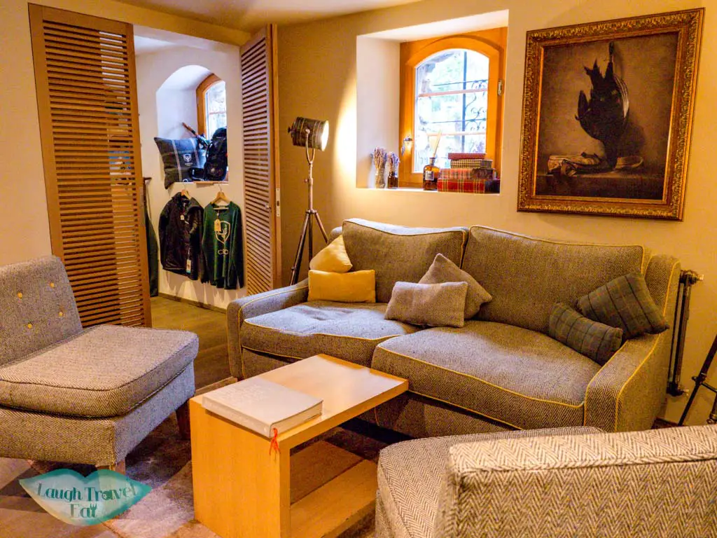 cozy reception Cervo Zermatt Switzerland - laugh travel eat