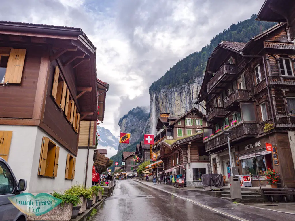 main street lauterbrunnen switzerland - laugh travel eat