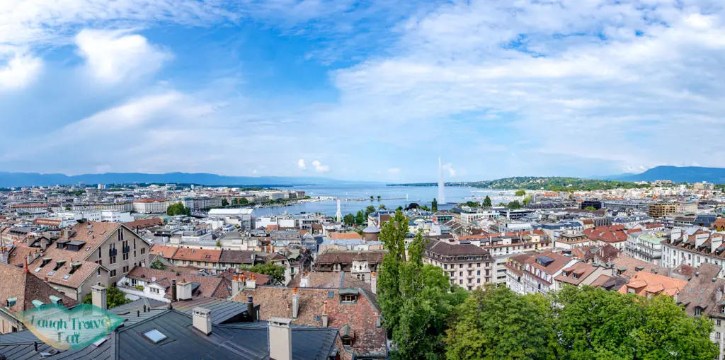 panorama from norther tower St Pierre Cathedral geneva switzerland - laugh travel eat