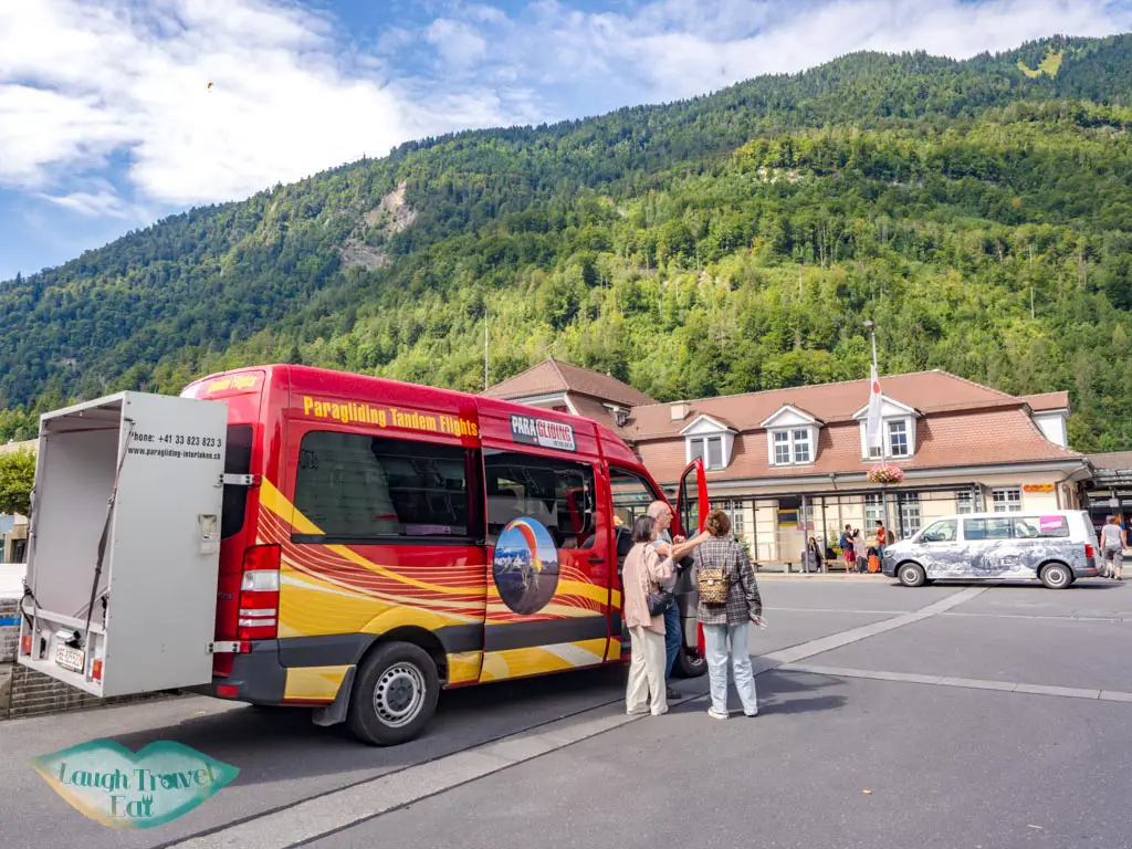 paragliding interlaken pick up at interlaken station switzerland - laugh travel eat