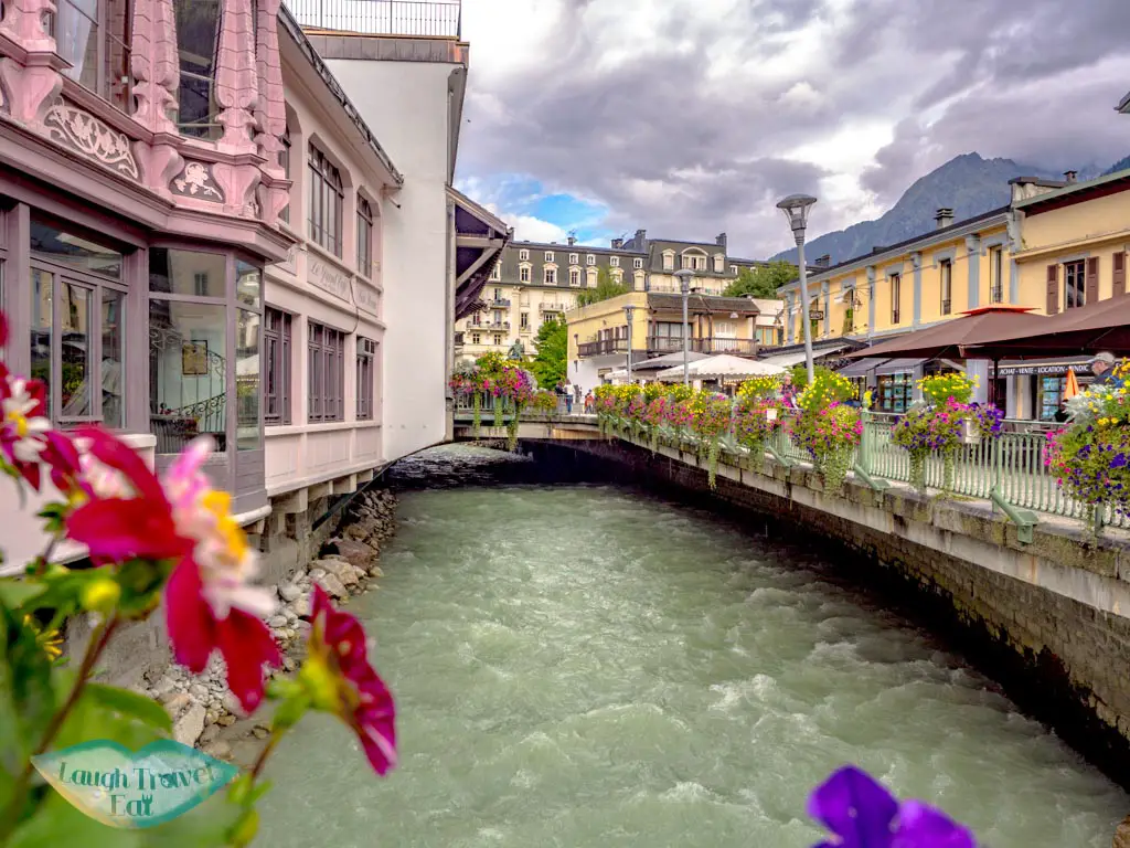 river in town chamonix france - laugh travel eat