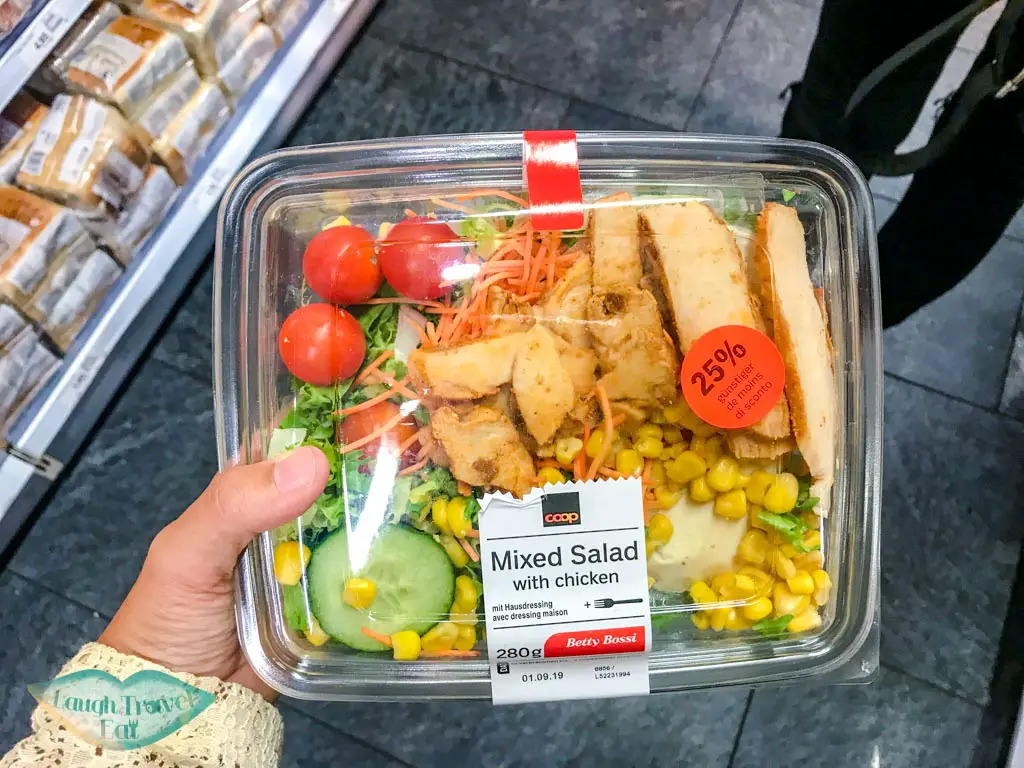 salad 25% off at Co Op Switzerland - laugh travel eat