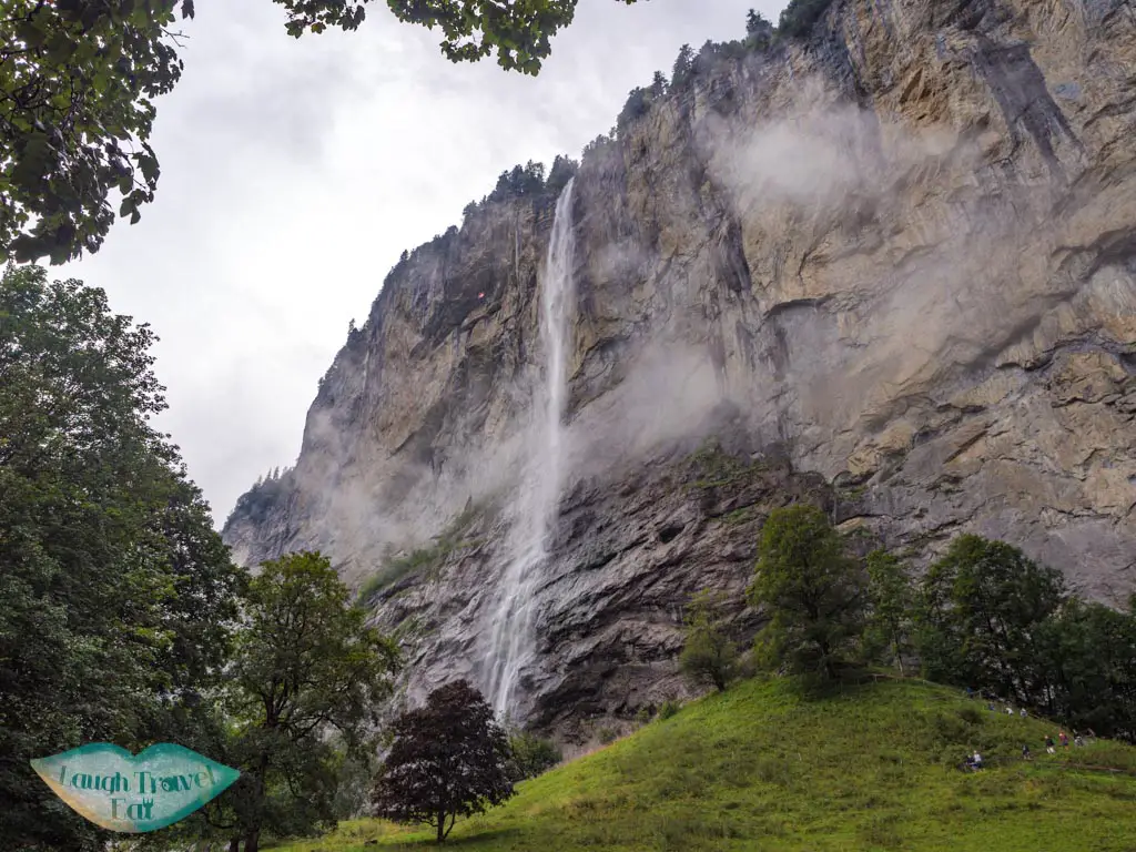 staubbach waterfall lauterbrunnen switzerland - laugh travel eat