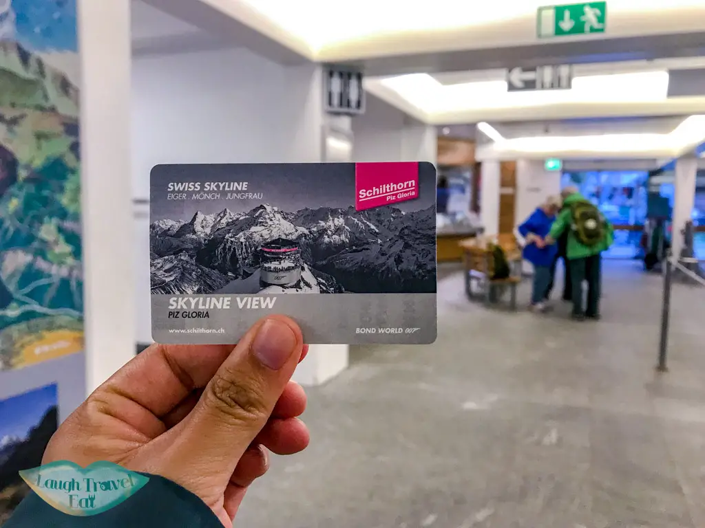 ticket to go up Schilthorn Switzerland - laugh travel eat