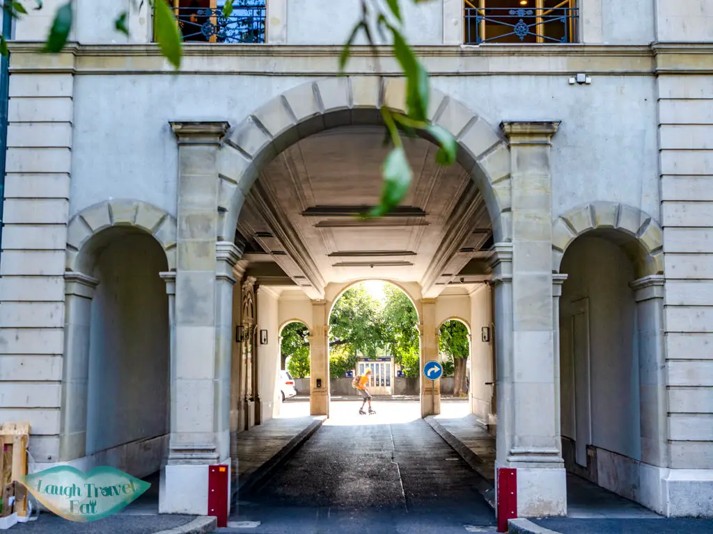 view mont blanc square geneva Switzerland - laugh travel eat
