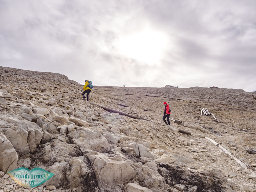 Forcella Lagazuoi to cable car station lagazuoi cortina d'ampezzo italy - laugh travel eat