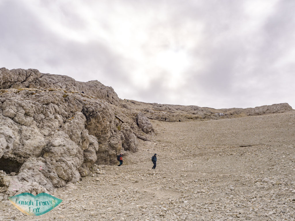 Forcella Lagazuoi to cable car station lagazuoi cortina d'ampezzo italy - laugh travel eat
