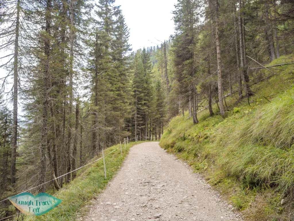 beginning of lake sorapis hike cortina d'ampezzo dolomites italy - laugh travel eat
