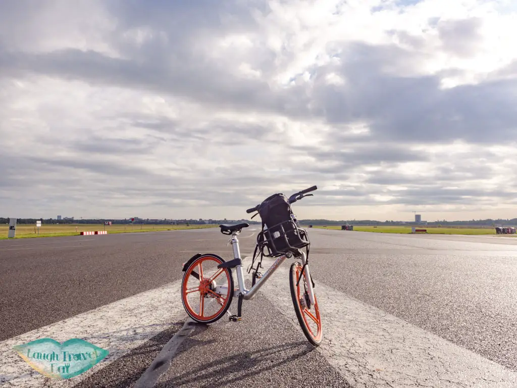 bicycle Tempelhofer park berlin germany - laugh travel eat