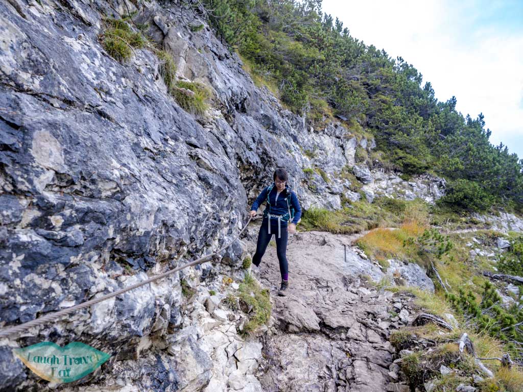 cliff-side walk section lake sorapis hike cortina d'ampezzo dolomites italy - laugh travel eat-6