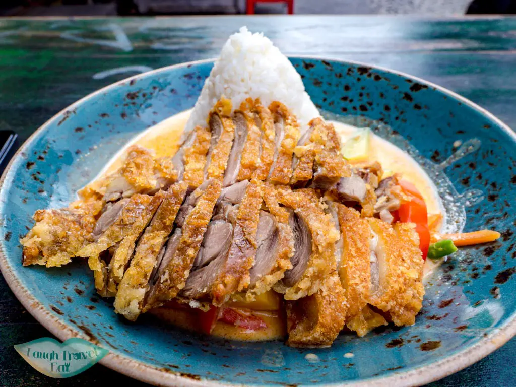 crispy duck lemongrass curry good morning vietnam berlin germany - laugh travel eat