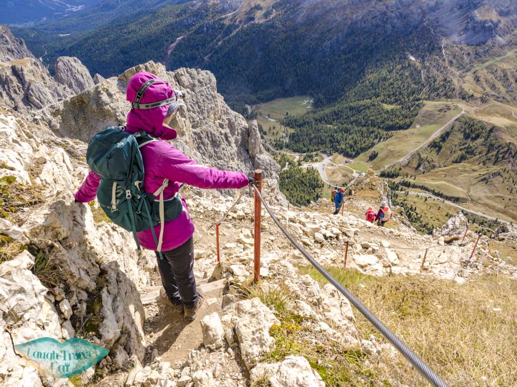 going down to the tunnel lagazuoi cortina d'ampezzo italy - laugh travel eat