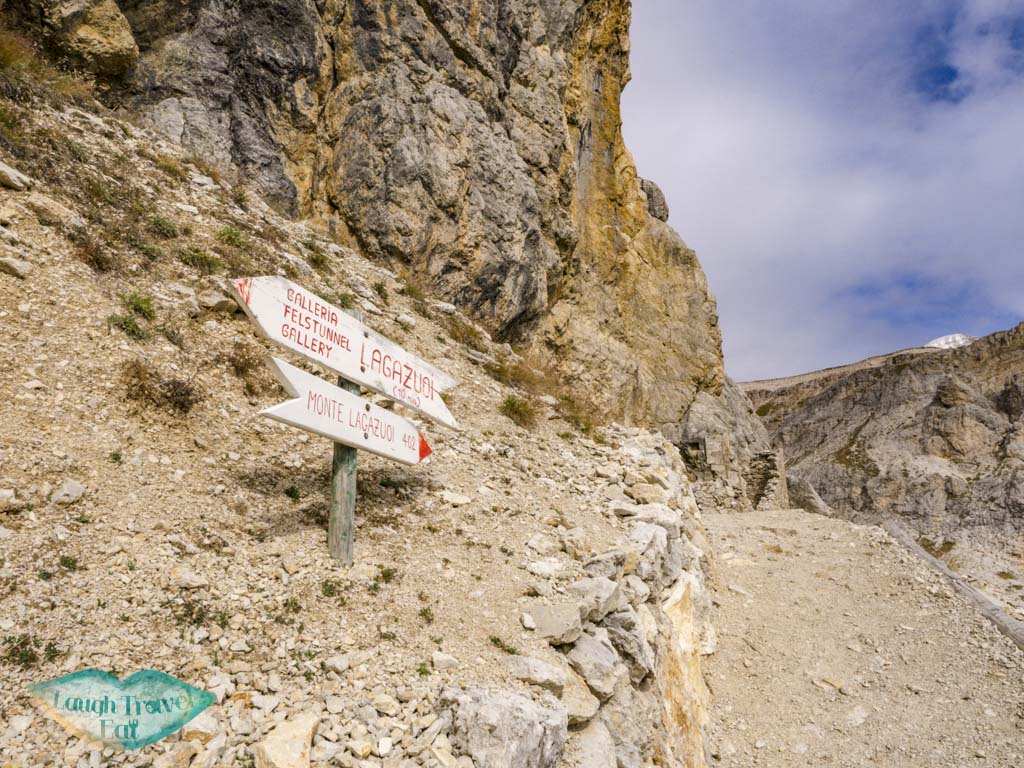 hiking up from lower entrance tunnel lagazuoi cortina d'ampezzo italy - laugh travel eat-3
