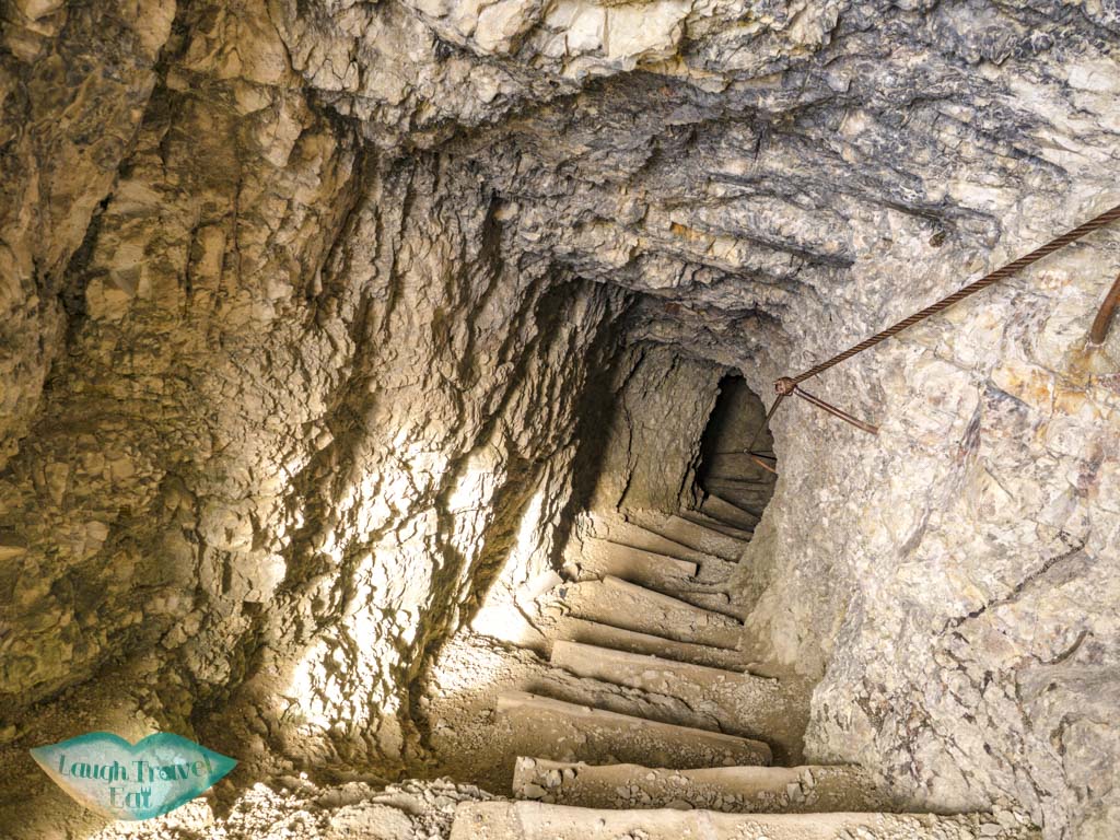inside the tunnel lagazuoi cortina d'ampezzo italy - laugh travel eat-2