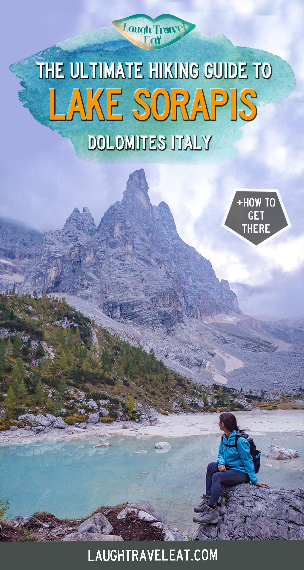 Lake Sorapis is famous for its gorgeous powder blue colour and the hike is a relatively straightforward 4 hour with a trail start within half an hour from Cortina d’Ampezzo. It is a popular hike worth the hype, with a decent view of the surrounding mountains along the hike that ends at the lake. Here’s how to get there and hike it: #LakeSorapis #Dolomites #Dolomiti #Italy