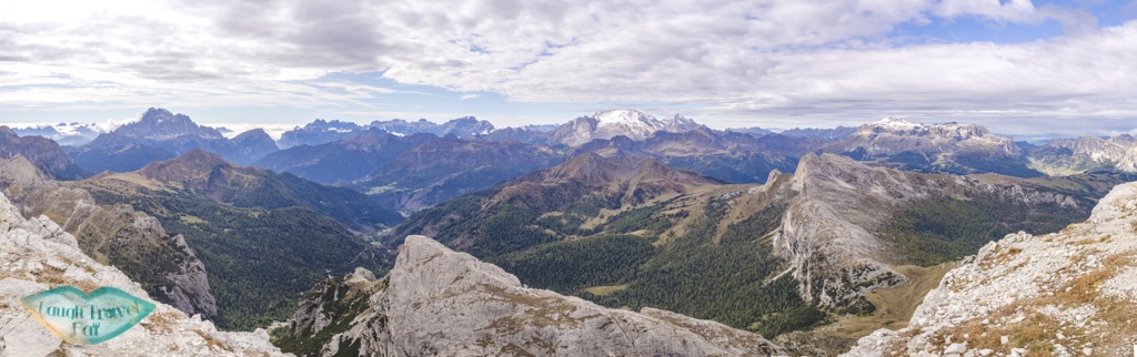panorama from the austria troop way lagazuoi cortina d'ampezzo italy - laugh travel eat