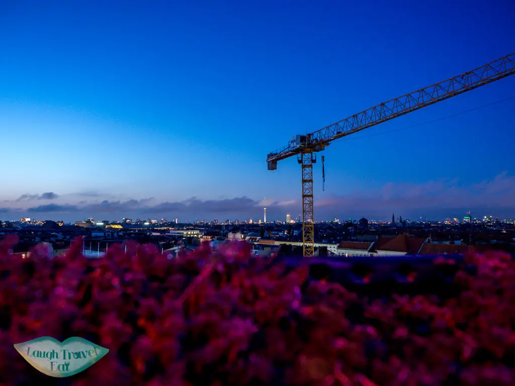 sunset view from Klunkerkranich berlin germany - laugh travel eat